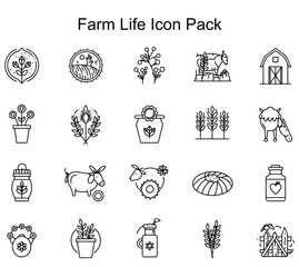 Obraz premium Farm Life Icon Pack