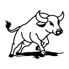 A hand drawn icon denoting a powerful bull
