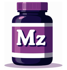 Bold magnesium supplement bottle in pop art style, energy and health