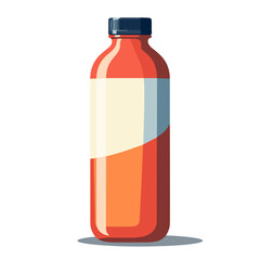 Vibrant hydration bottle design, energizing sports nutrition concept