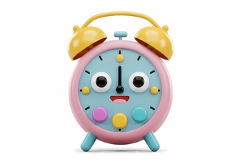 Fototapeta premium Playful Pastel Alarm Clock