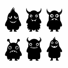 Cute Monster Vector Set Adorable Cartoon Vector Illustrations