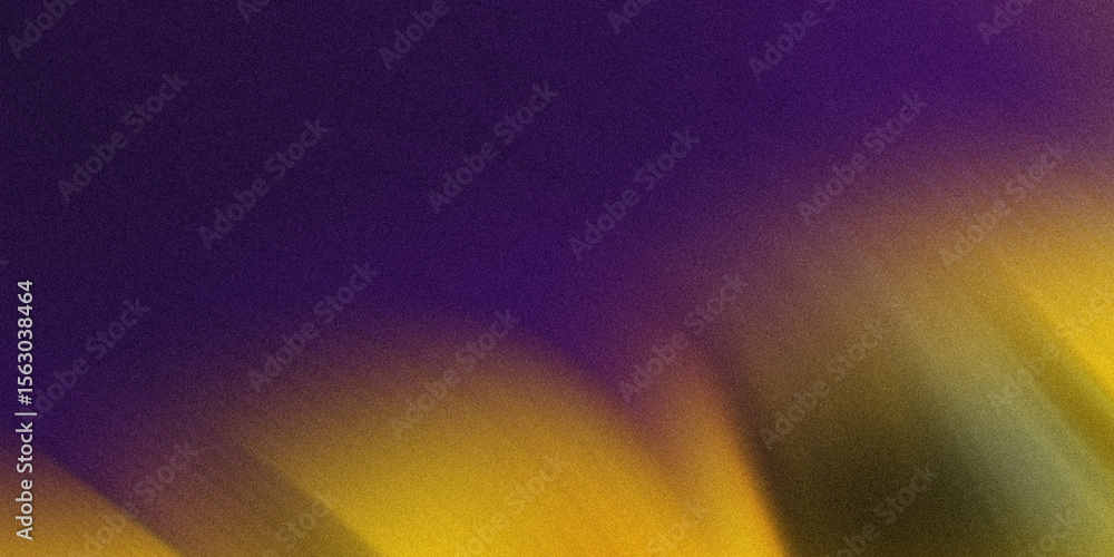 Poster a vibrant abstract background featuring a gradient of purple and yellow hues with a textured grain c