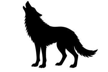wolf vector illustration background removed