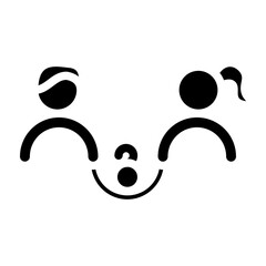 Parenting App Vector Glyph Icon Design