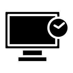 Screen Time Vector Glyph Icon Design