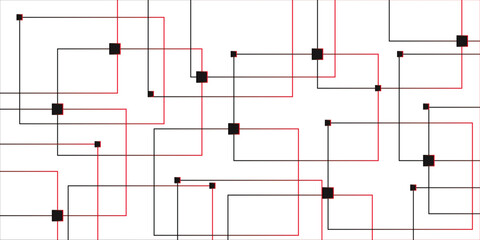 Minimalist abstract background with a white base, with a geometric pattern composed of thin, Vector abstract futuristic architecture concept with digital geometric connection pink.