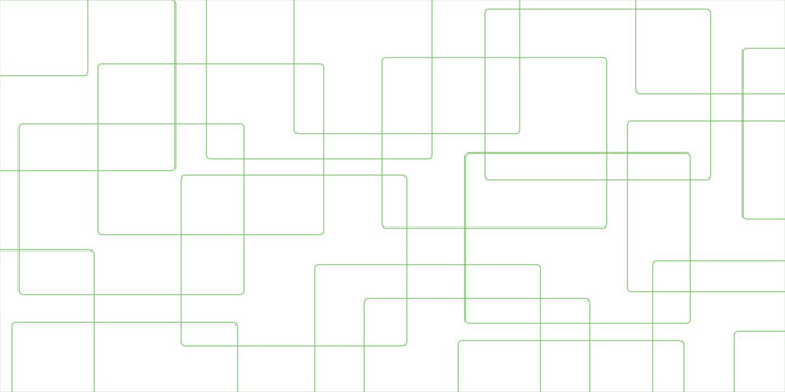 Abstract colorful geometric pattern square and random lines. Glowing Futuristic technology geometric concept.abstract white and green colors with lines pattern texture computer geometric digital.