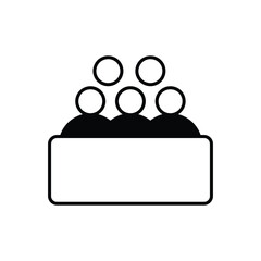 Crowd Wave Icon vector stock illustration