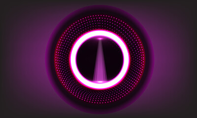 Cyber Security Eye Scanner Interface with  Tech Light