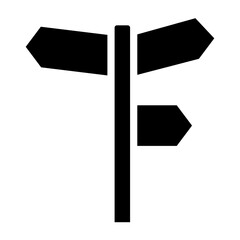 Street Sign Vector Glyph Icon Design