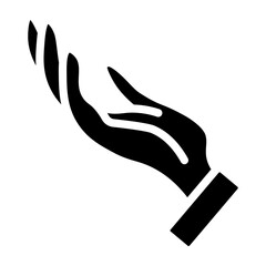 Open hand Vector Glyph Icon Design