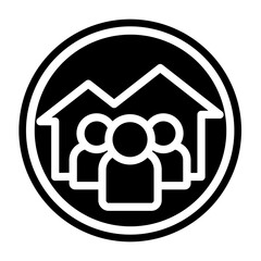 Community Logo Vector Glyph Icon Design