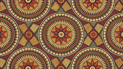 African print fabric pattern seamless Background
