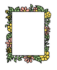 frame with decorative flowers