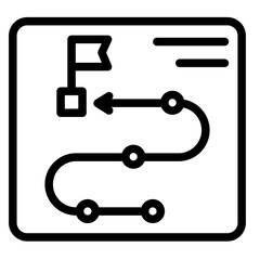 Fototapeta premium Project Milestone Icon Vector Illustration