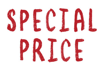 Special price lettering Handwritten word Modern brush calligraphy Template for marketing ad, print, web, banner, poster, flyer Ink illustration