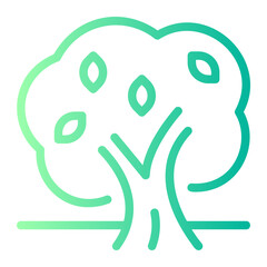 fruit tree gradient icon