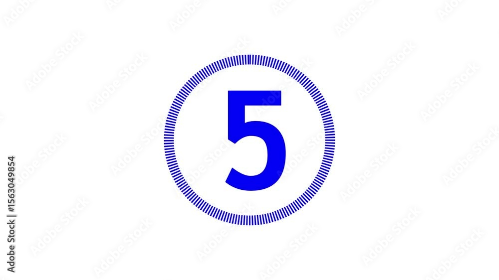 Poster circular animation with 3 second countdown from 3 to 0 on black background countdown from 3 to 0: sc