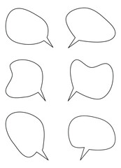 set of comic speech bubbles