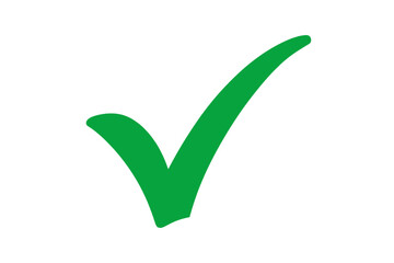 Green check mark icon symbol approval and success