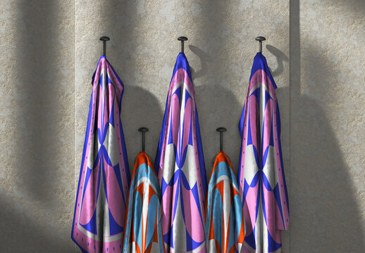 Silk Satin Scarf Mockup