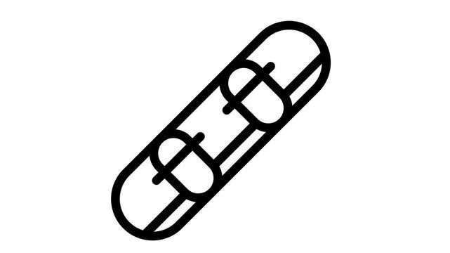 snowboard minimalist line animation