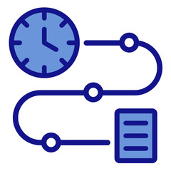 Process Timeline   Icon Vector Illustration