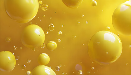 background of yellow bubbles