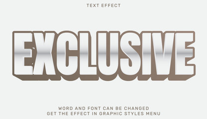 Exclusive text effect in 3d design