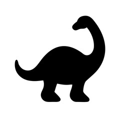 Fototapeta premium Simple Silhouette of a Dinosaur, Perfect for Educational or Design Projects.