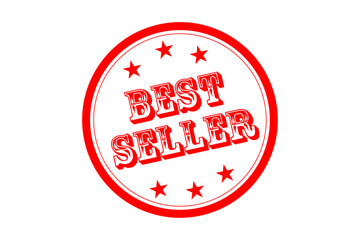 BEST SELLER - BEST SELLER text written on Red Rubber Stamp 

