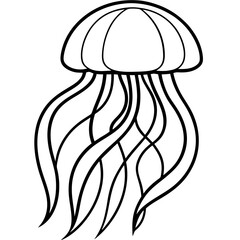 Minimalist Jellyfish Art