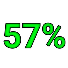 57% percent discount	