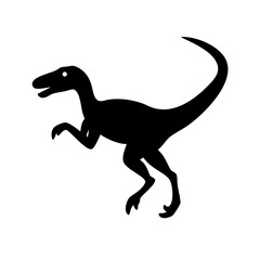 Simple Silhouette of a Dinosaur, Ideal for Educational Materials