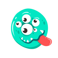 Fototapeta premium Monster Letter Q Cartoon Illustration