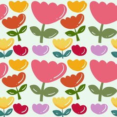 seamless pattern with flowers
