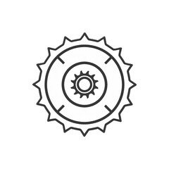 Circular saw blade icon isolated on white background
