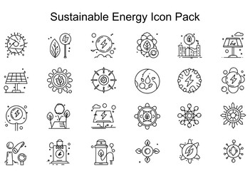 Obraz premium Sustainable Energy Icon Pack