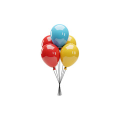 Obraz premium Colorful helium balloons tied together with a chocolate touch
