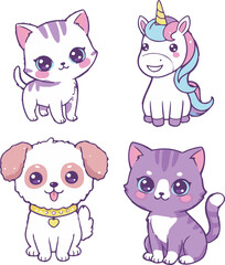 A fun cute cartoon animal for Kids Book Illustration