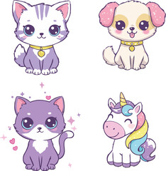A fun cute cartoon animal for Kids Book Illustration