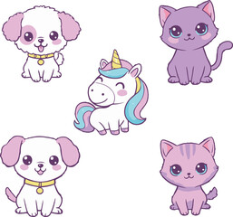 A fun cute cartoon animal for Kids Book Illustration