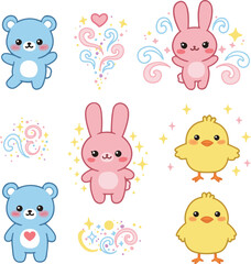 A fun cute cartoon animal for Kids Book Illustration