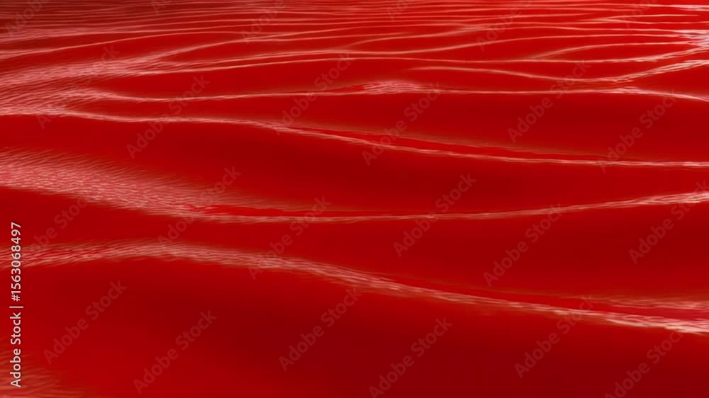 Poster abstract red background with smooth waves and a textured surface, creating a modern and elegant desi