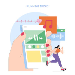 World Running Day. Flat Vector Illustration