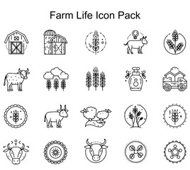 Obraz premium Farm Life Icon Pack
