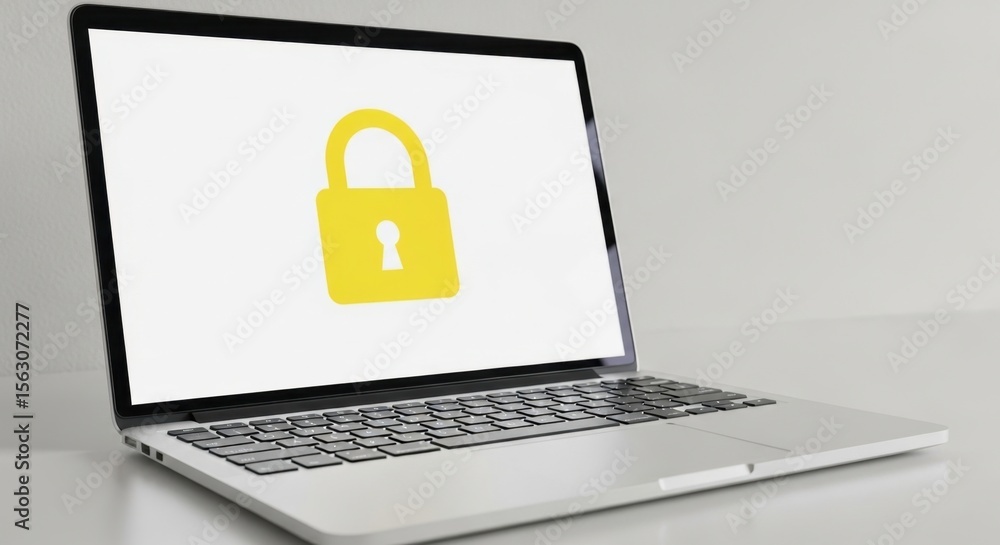 Poster cybersecurity awareness training online image of a locked computer screen digital environment securi