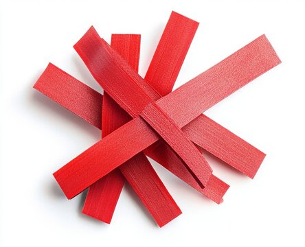 Red strips radiate against white background - Powered by Adobe