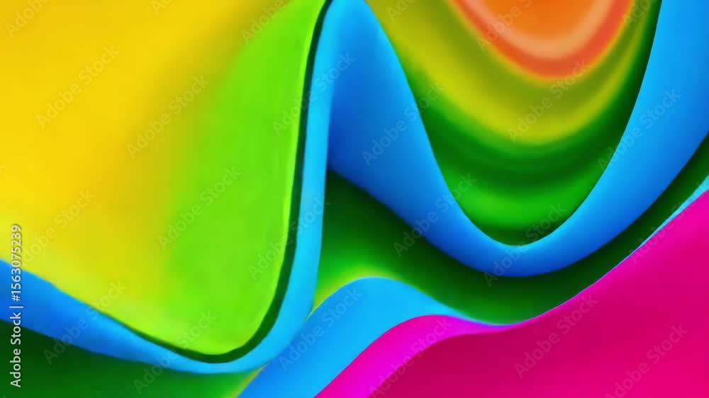 Poster an abstract background with smooth waves of orange and pink creating a vibrant and colorful texture